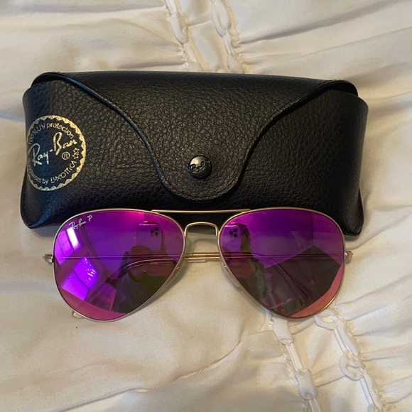 Polarized pink ray bans - Picture 1 of 3